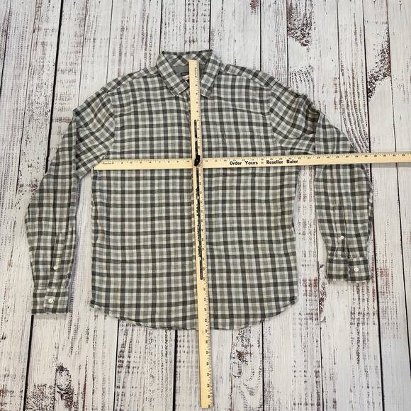 Johnnie-O Hangin’ Out Shirt Men’s L Brown Tan Plaid Button-Down Cotton - Picture 2 of 8